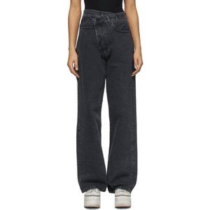 R13 Wide Leg Crossover Jeans
